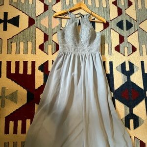 Dusty Blue Azazie Audrey dress size A2